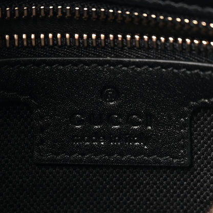 Gucci GG Calfskin Embossed Emblem Medium Half Moon Shoulder Bag Black 7 of 10