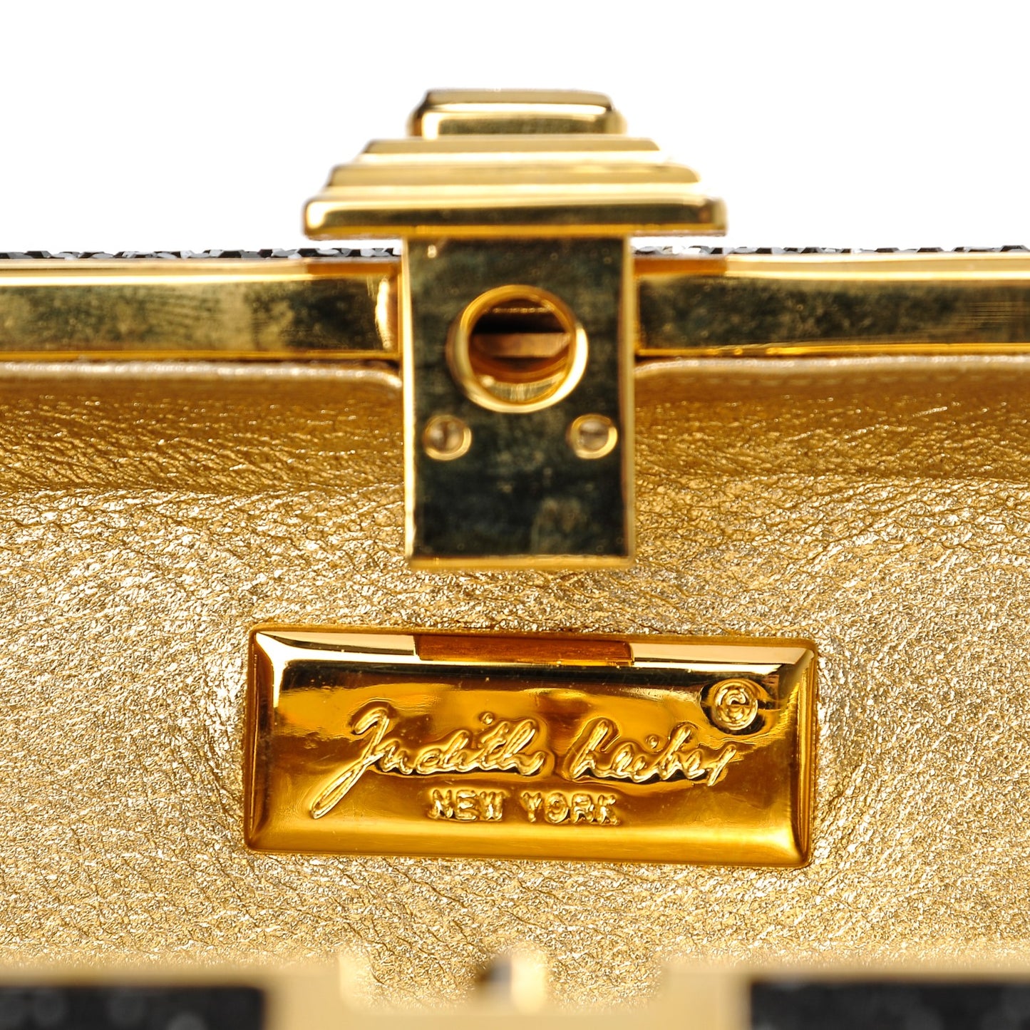 Swarovski Crystal Minaudière Clutch Black