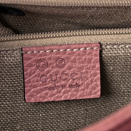Gucci Dollar Calfskin Medium Interlocking G Top Handle Shoulder Bag Soft Pink 6 of 9