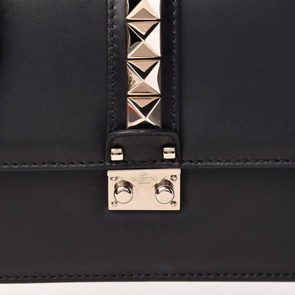 Valentino Garavani Vitello Large Glam Lock Rockstud Flap Black 8 of 10