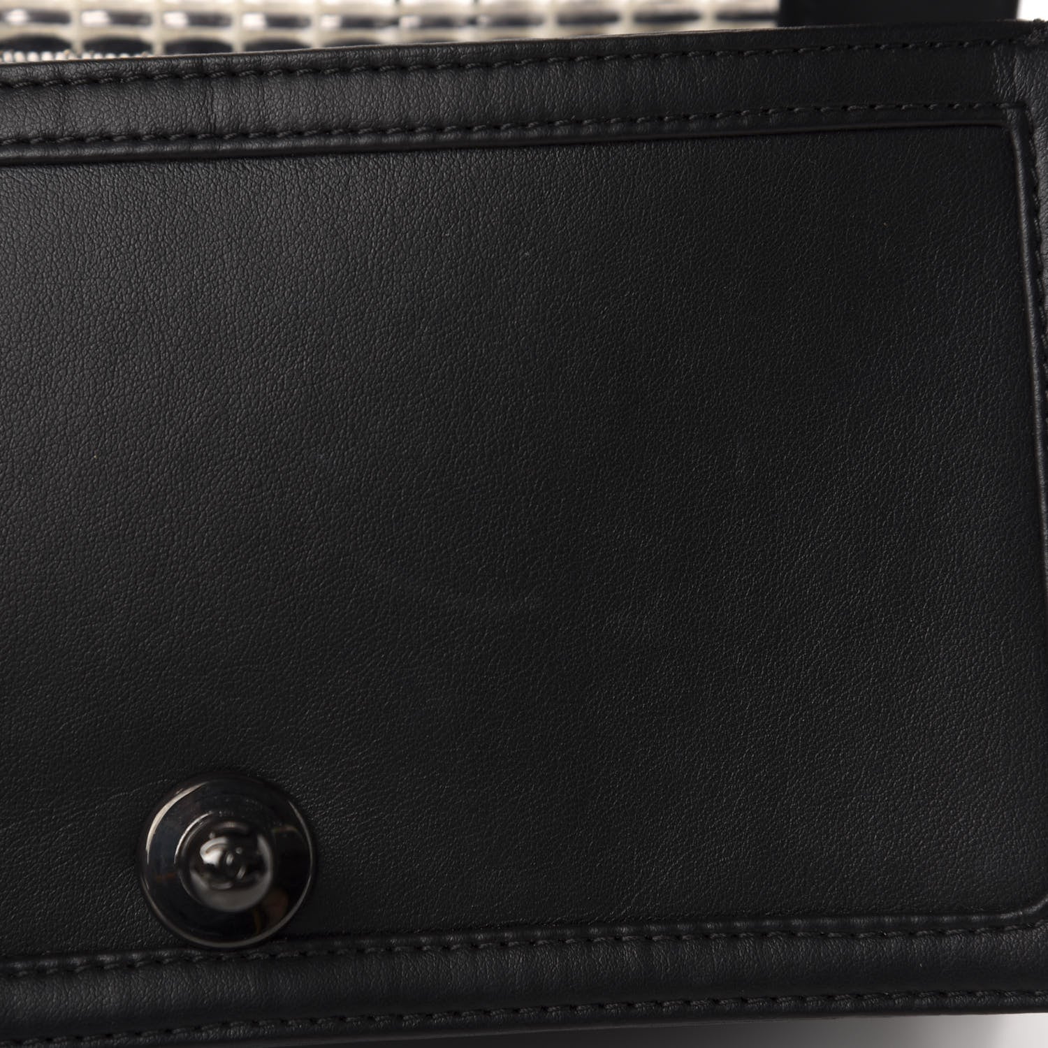 Chanel Lambskin PVC Thread Woven Small Boy Flap Black 8 of 14