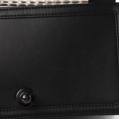 Chanel Lambskin PVC Thread Woven Small Boy Flap Black 8 of 14