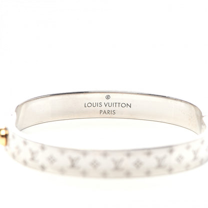 Louis Vuitton Brass Palladium Plated Nanogram Cuff M Silver 4 of 6