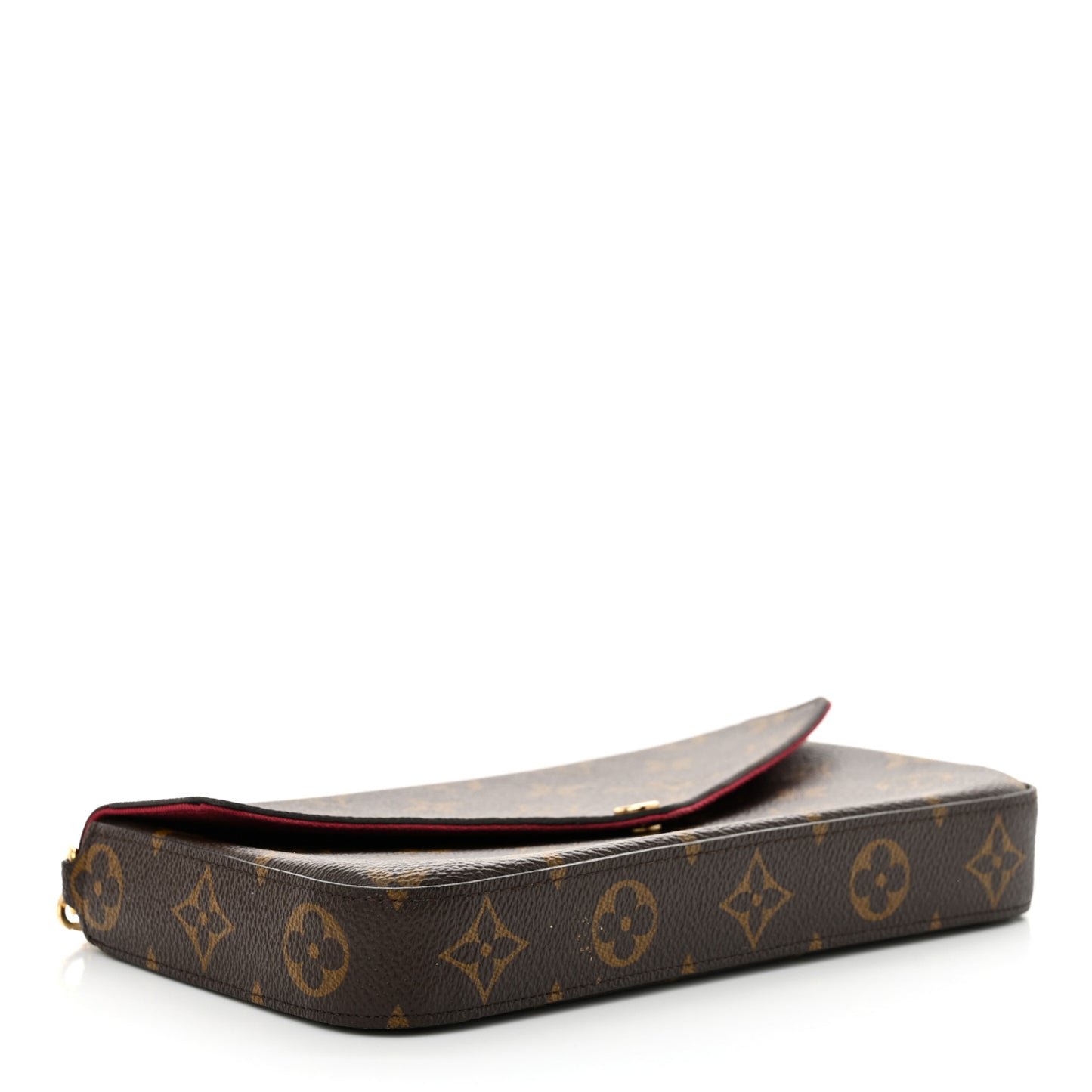 Monogram Pochette Felicie Chain Wallet Fuchsia