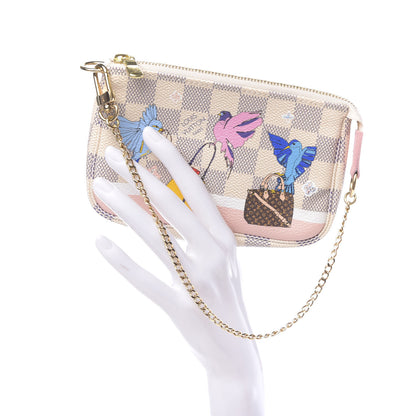 Louis Vuitton Damier Azur 2018 Christmas Animation Mini Pochette Accessories 2 of 7