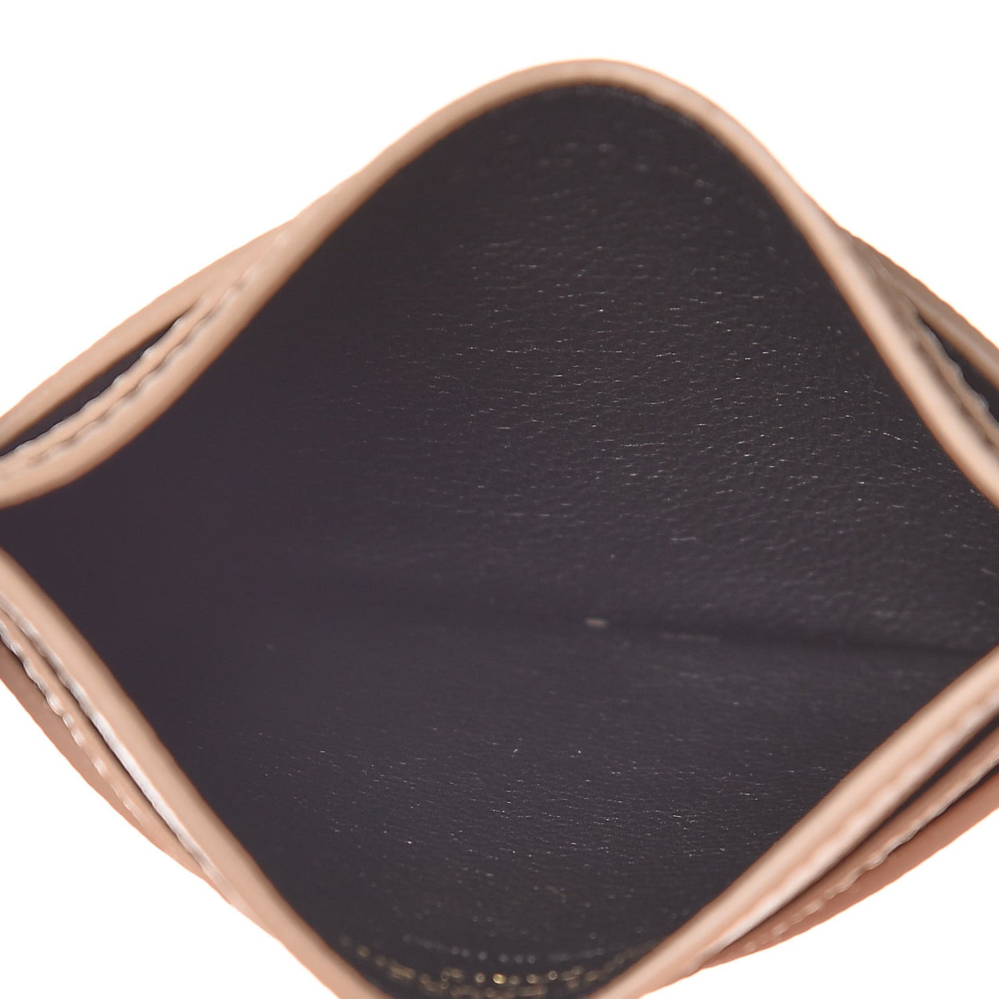Grain De Poudre Monogram Credit Card Case Dark Beige