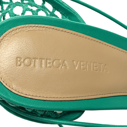 Bottega Veneta Mesh Nappa Stretch Ankle Tie 90mm Sandals 40.5 Acid Turquoise 7 of 7