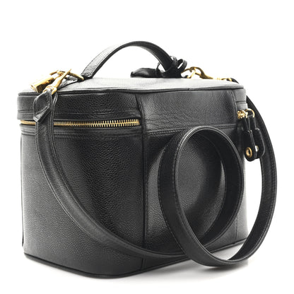 Chanel Caviar CC Vanity Train Case Black 3 of 10