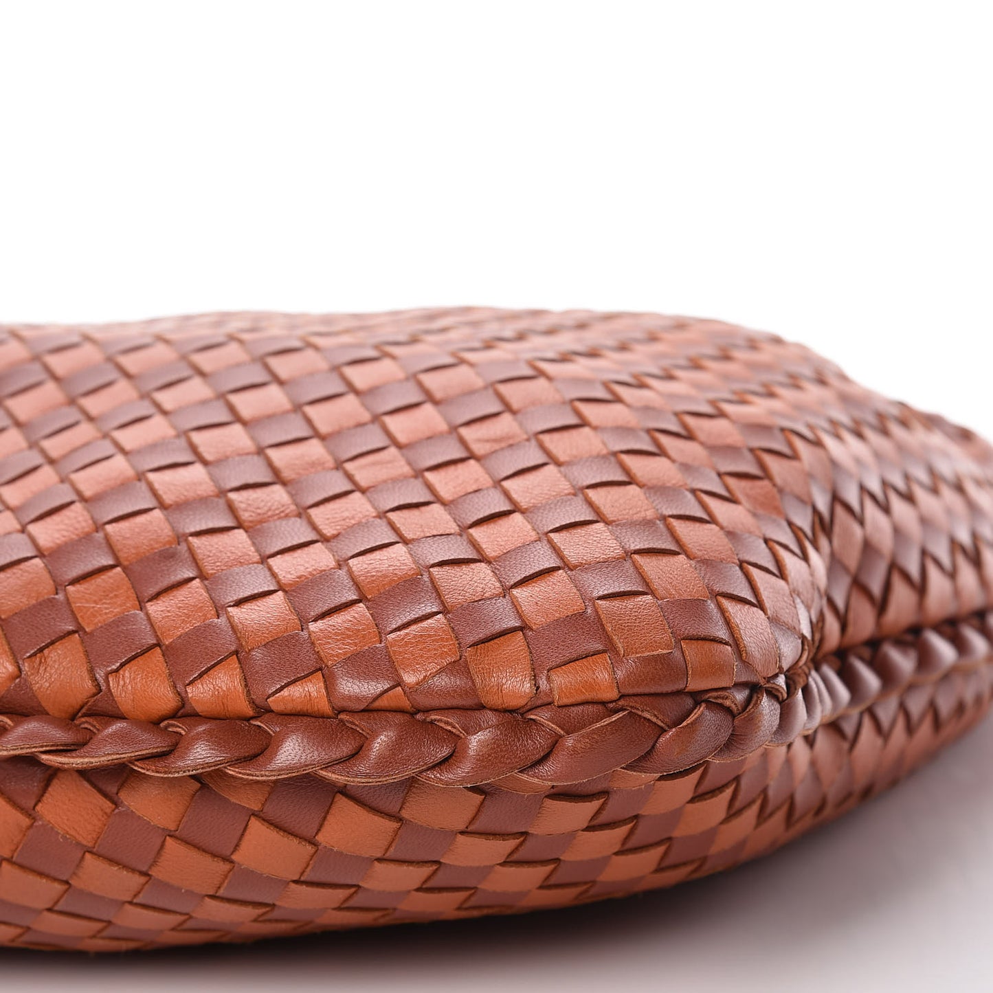 Nappa Intrecciato Bi-Color Medium Veneta Hobo Rust Clay