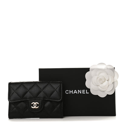 Chanel Caviar Quilted Flap Card Holder Wallet Black 11 of 11