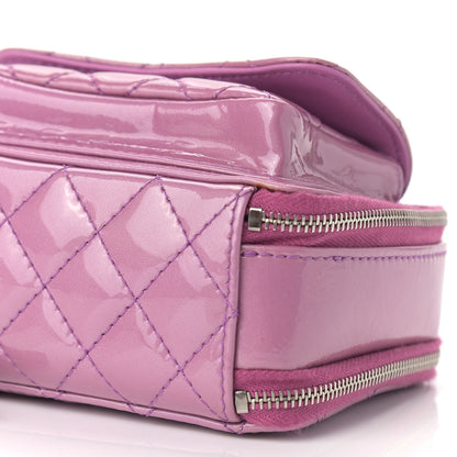 Chanel Patent Quilted Small Pocket Box Camera Case Purple 9 of 13