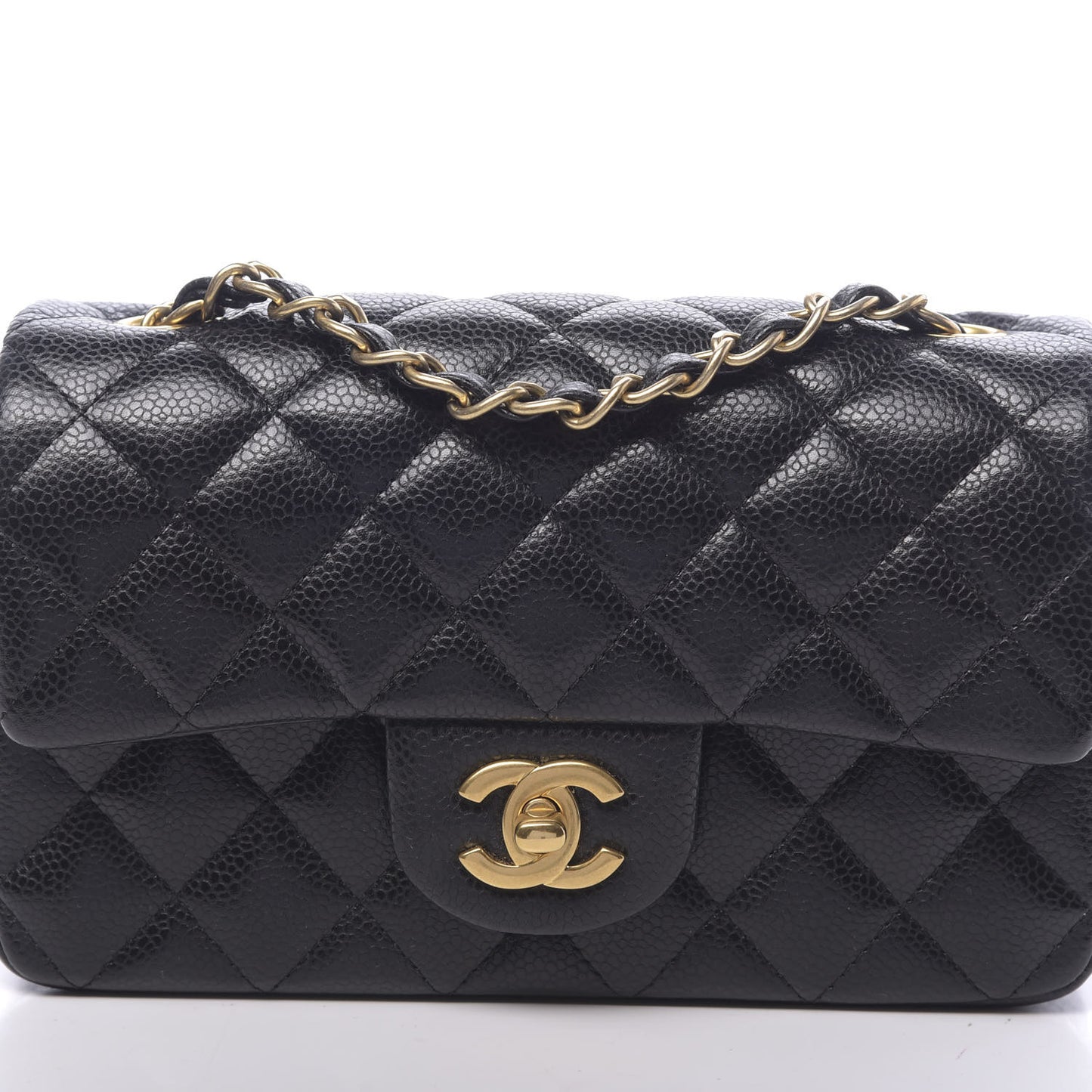 Caviar Quilted Mini Rectangular Flap Black