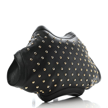 Alexander McQueen Calfskin Studded De Manta Clutch Black 3 of 9