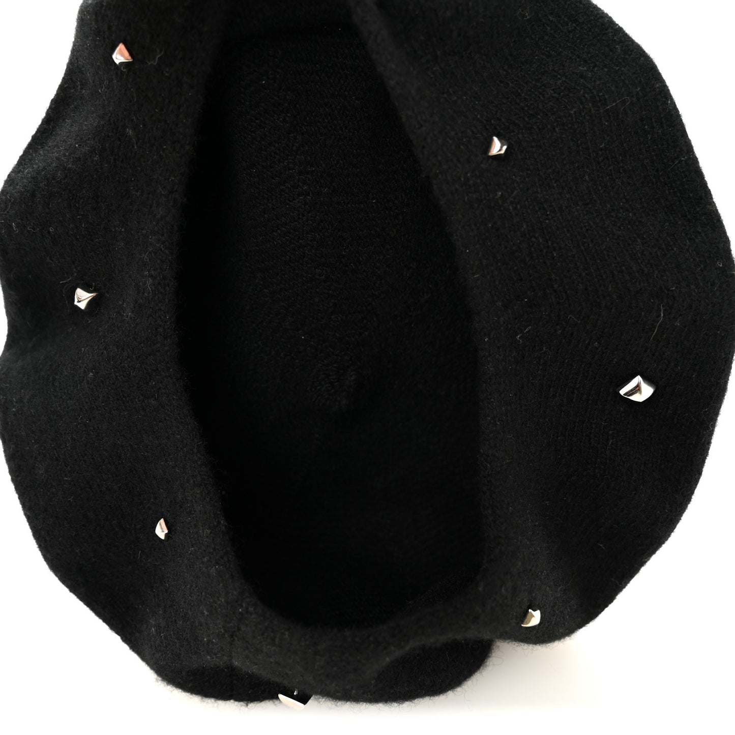 Cashmere Medor Studded Darling Beret S Black