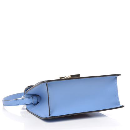 Gucci Vitello Fontanella Web Mini Sylvie Top Handle Bag Clear Sky Blue 4 of 12