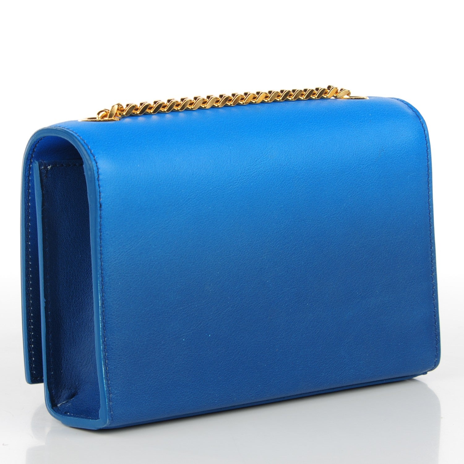 Saint Laurent Calfskin Degrade Small Kate Monogram Satchel Green Blue 3 of 7