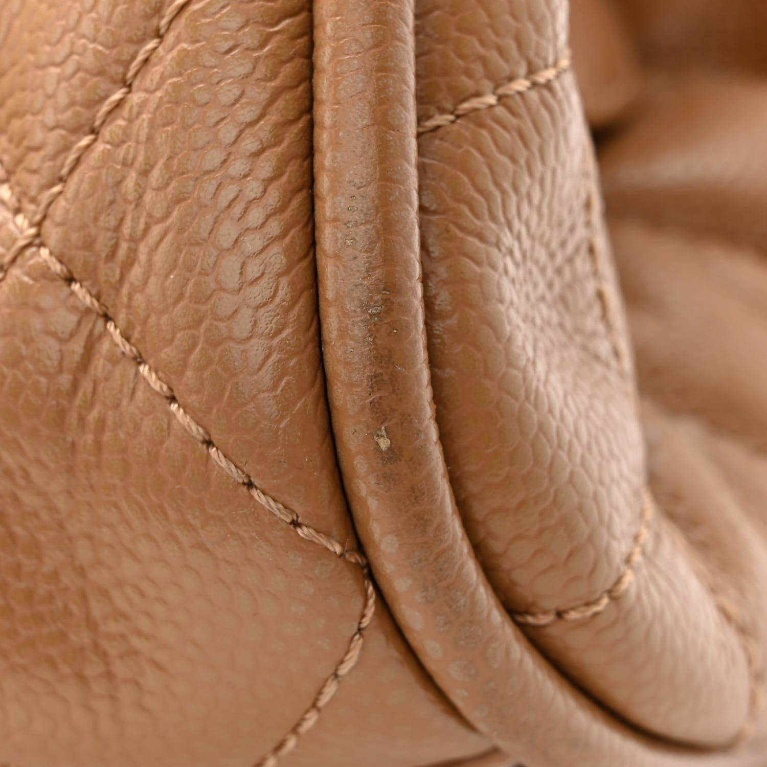 Chanel Caviar Quilted CC Timeless Bowler Dark Beige 11 of 15