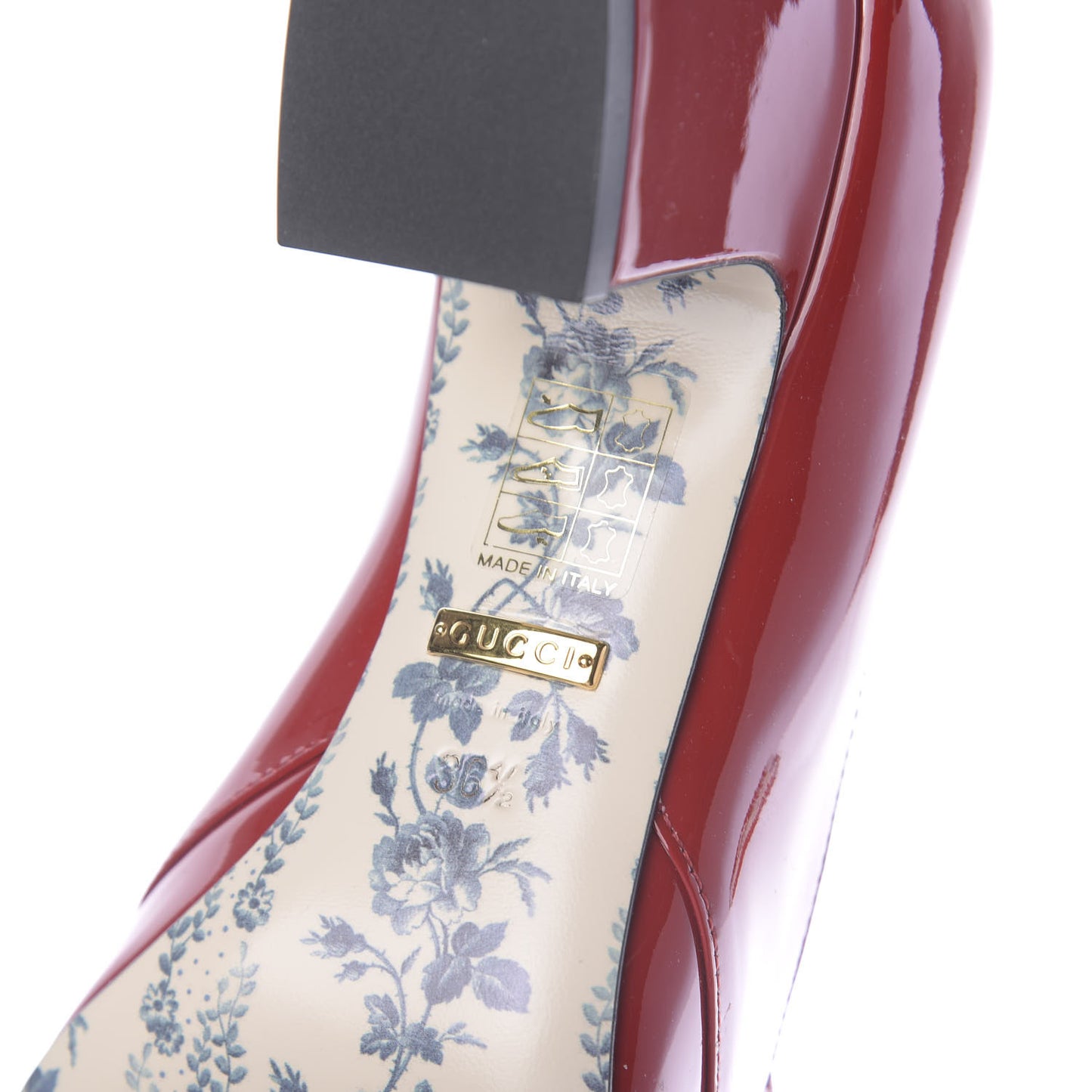 Vernice GG Victoire 55mm Loafer Pumps 36.5 Hibiscus Red