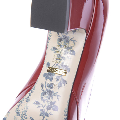Gucci Vernice GG Victoire 55mm Loafer Pumps 36.5 Hibiscus Red 9 of 10