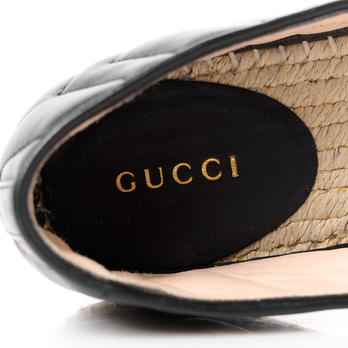 Nappa Matelasse GG Marmont Espadrilles 37.5 Black