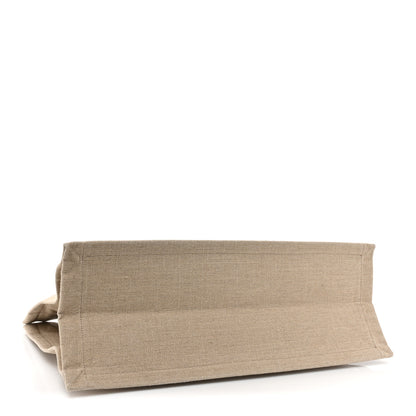 Saint Laurent Linen Calfskin Rive Gauche Tote Optic White 4 of 12