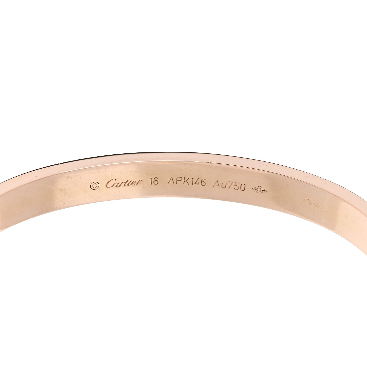 Cartier 18K Pink Gold LOVE Bracelet 16 6 of 9