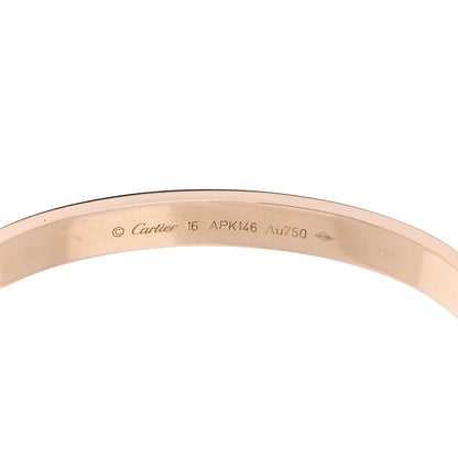 Cartier 18K Pink Gold LOVE Bracelet 16 6 of 9