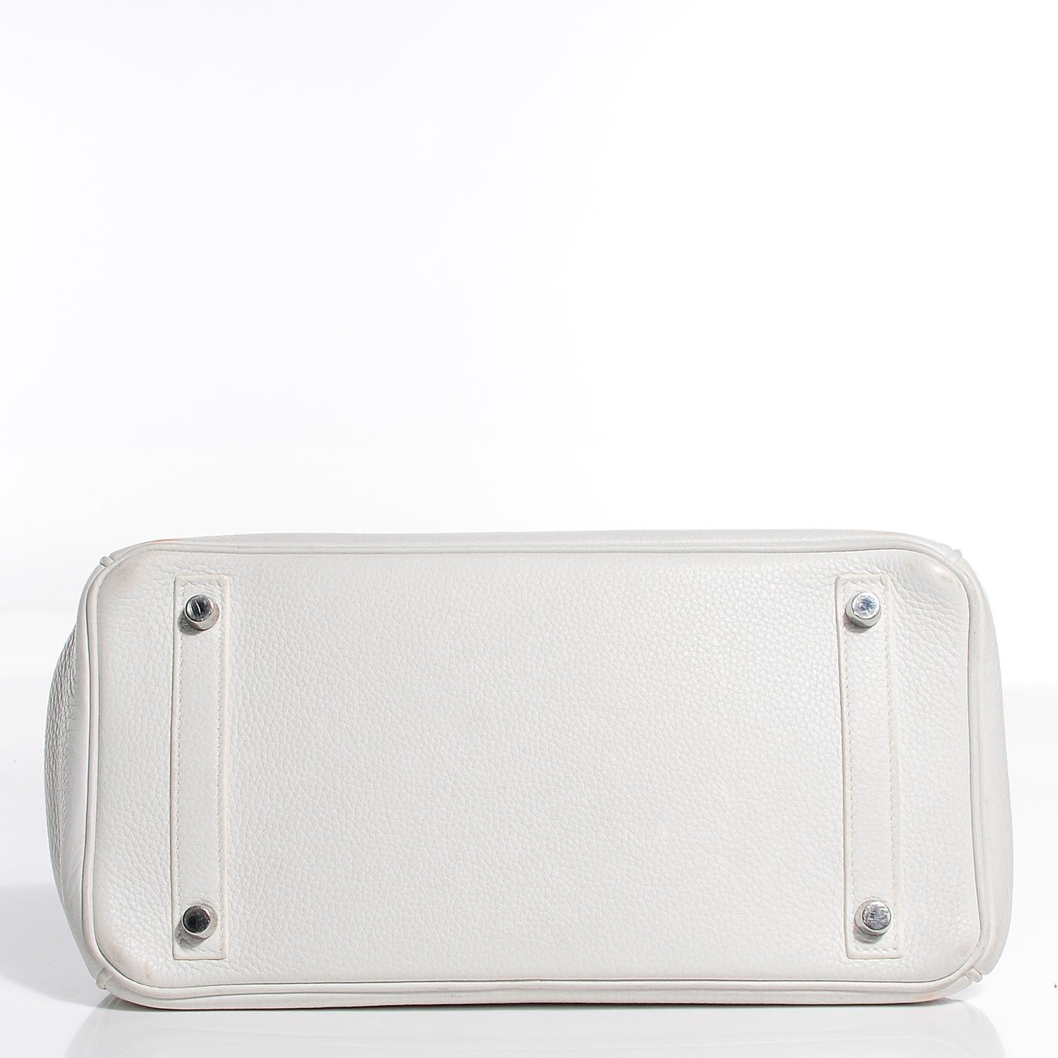 Hermes Taurillon Clemence Birkin 30 White 7 of 28