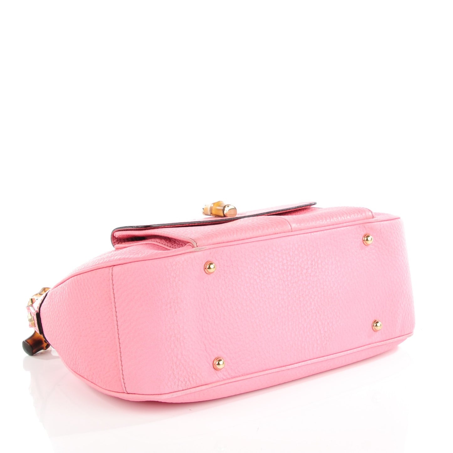 Calfskin Bamboo Top Handle Bag Pink