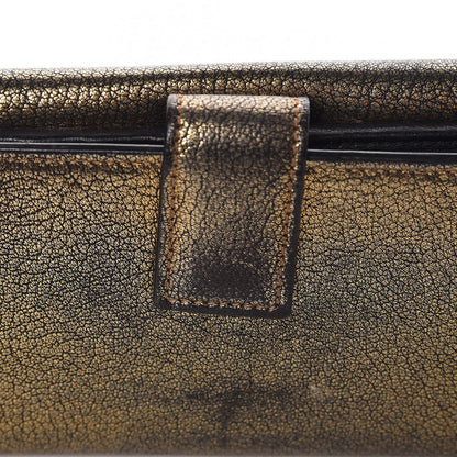 Alexander McQueen Metallic Calfskin Skull Continental Wallet Antique Gold 10 of 16