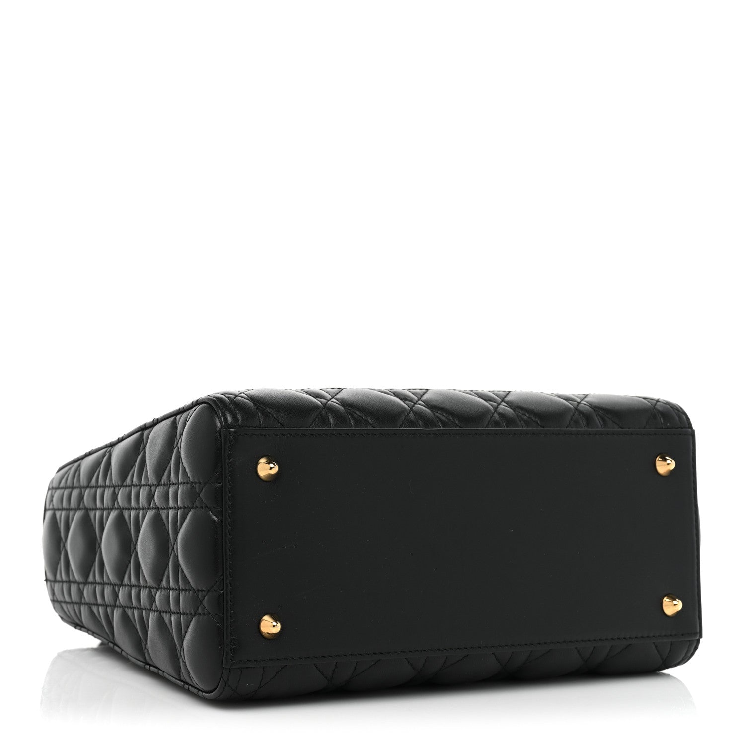 Christian Dior Lambskin Cannage Medium Lady Dior Black 4 of 10