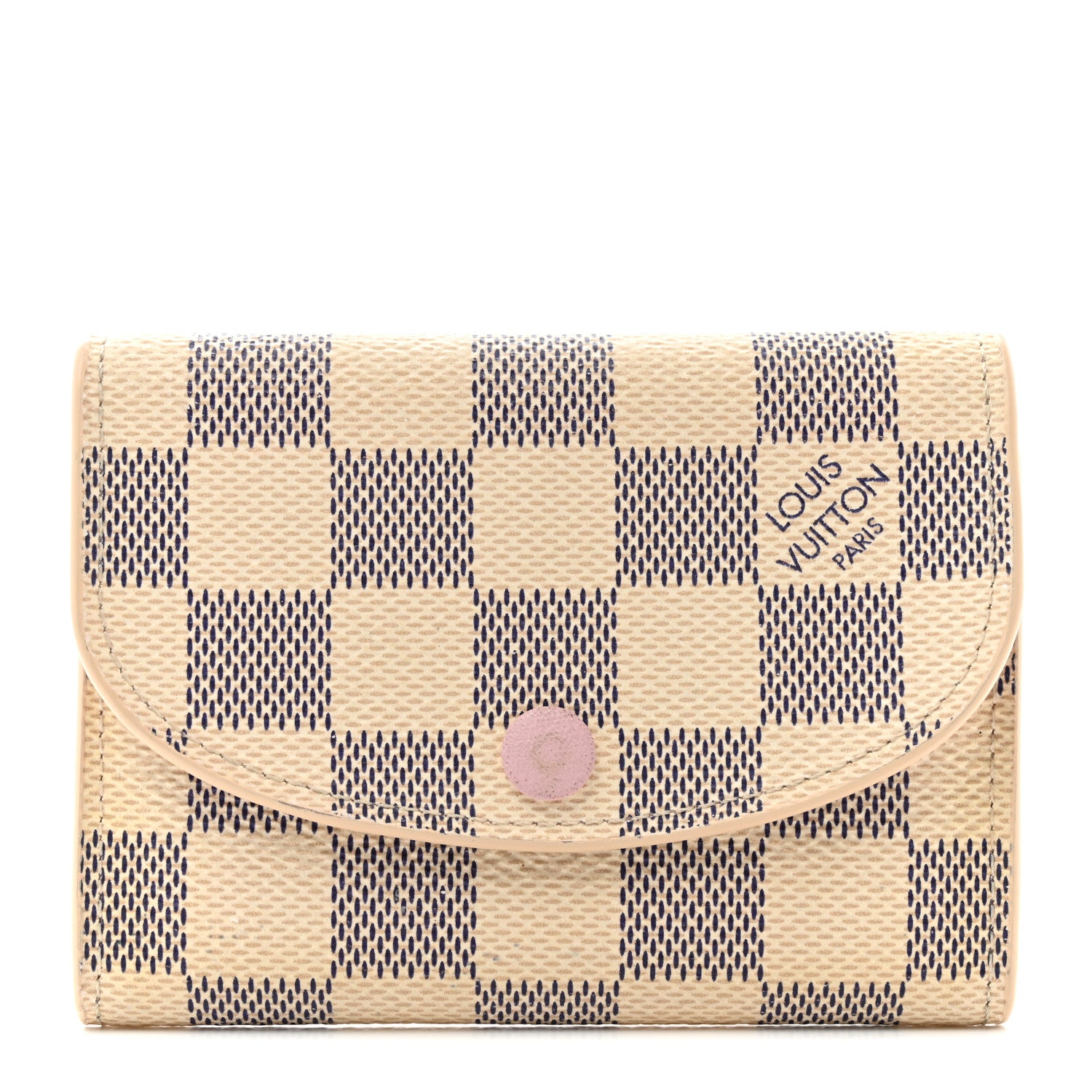 Louis Vuitton Damier Azur Rosalie Coin Purse Rose Ballerine 1 of 11