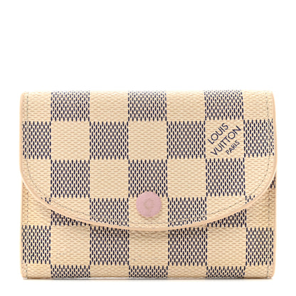 Louis Vuitton Damier Azur Rosalie Coin Purse Rose Ballerine 1 of 11