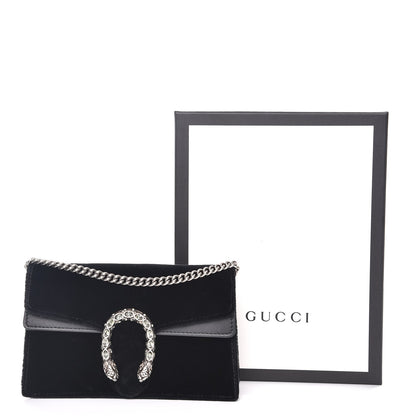 Gucci Velvet Super Mini Dionysus Shoulder Bag Black 11 of 11