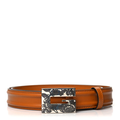 Gucci Calfskin Engraved Square G Buckle Belt 90 36 Light Brown 1 of 4
