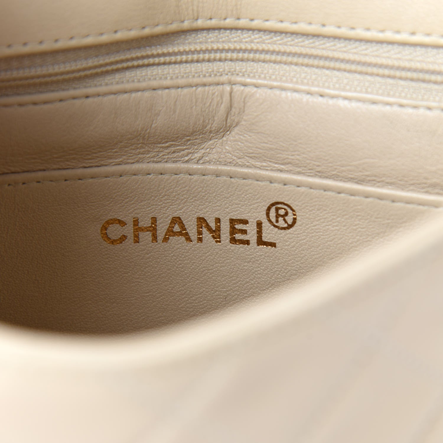 Chanel Lambskin Quilted Mini Square Flap Beige 12 of 15