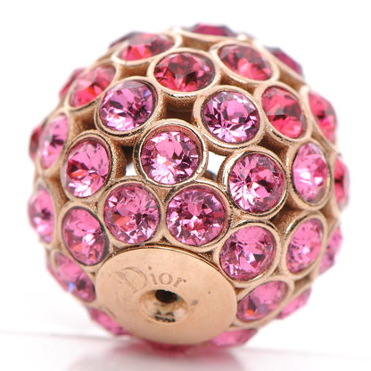 Christian Dior Crystal Mise En Dior Tribal Earrings Pink Gold 4 of 5