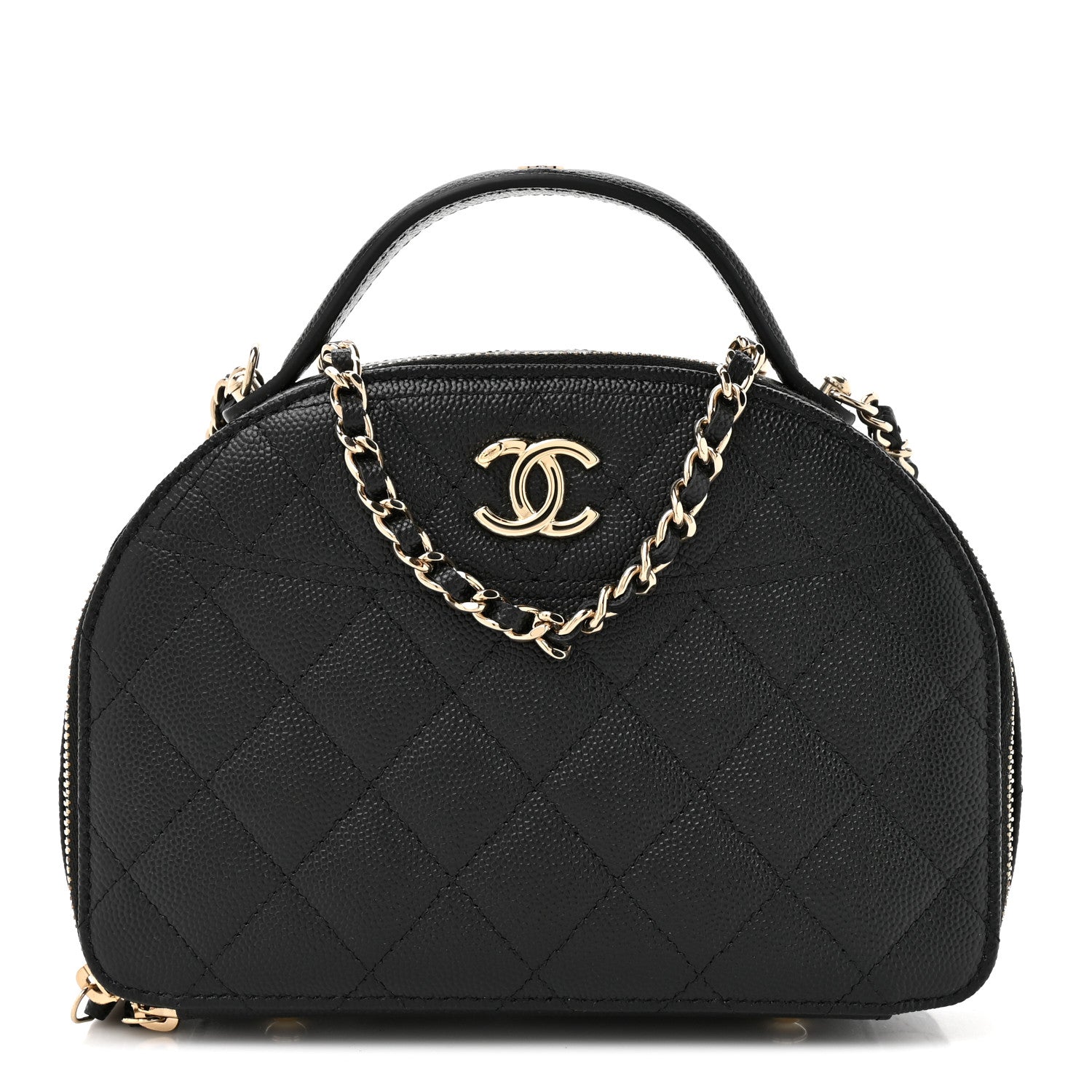 Chanel Caviar Quilted Top Handle Vanity Case Black 1 of 11