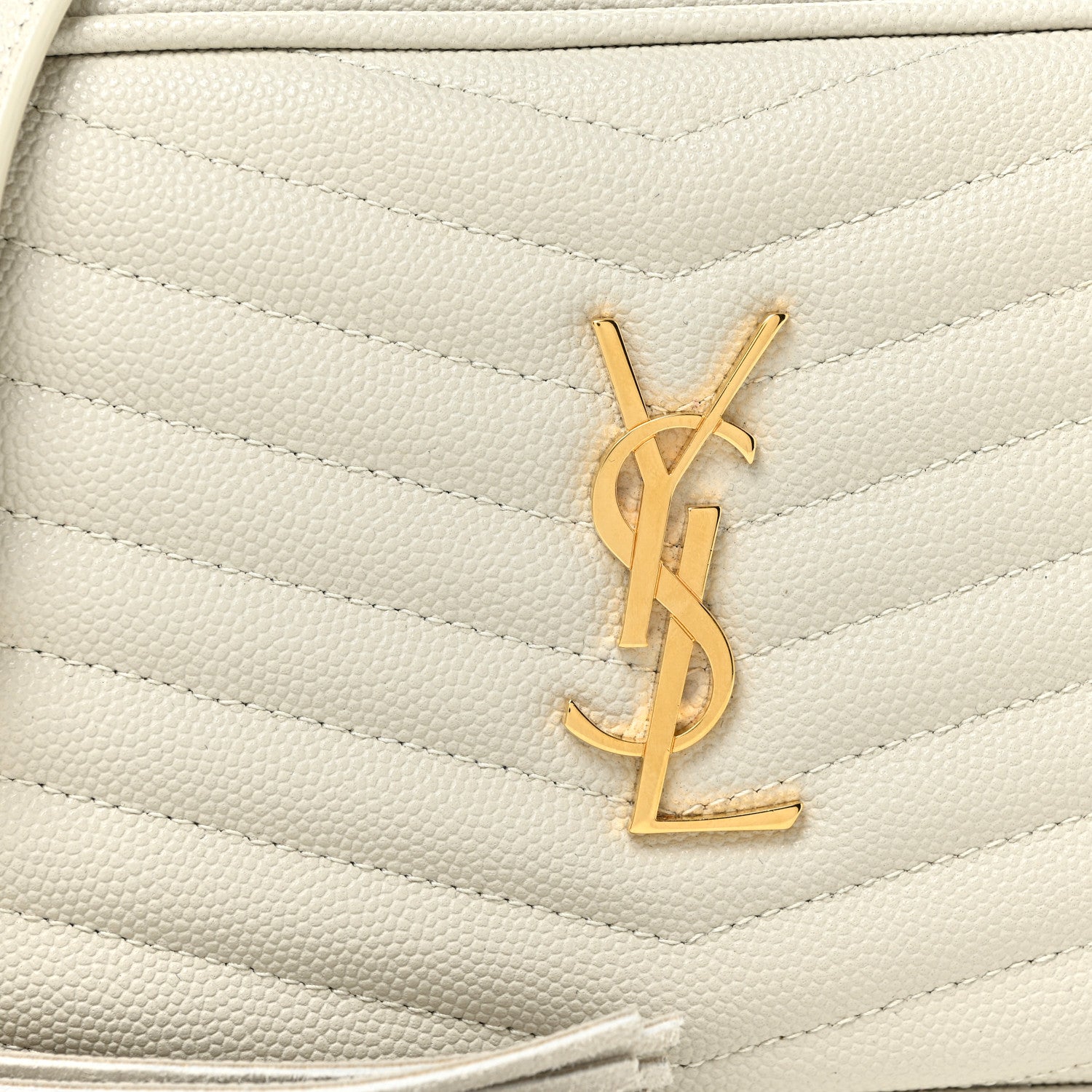 Saint Laurent Grain De Poudre Matelasse Monogram Mini Lou Camera Bag Crema Soft 7 of 10