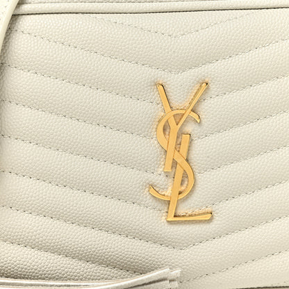 Saint Laurent Grain De Poudre Matelasse Monogram Mini Lou Camera Bag Crema Soft 7 of 10