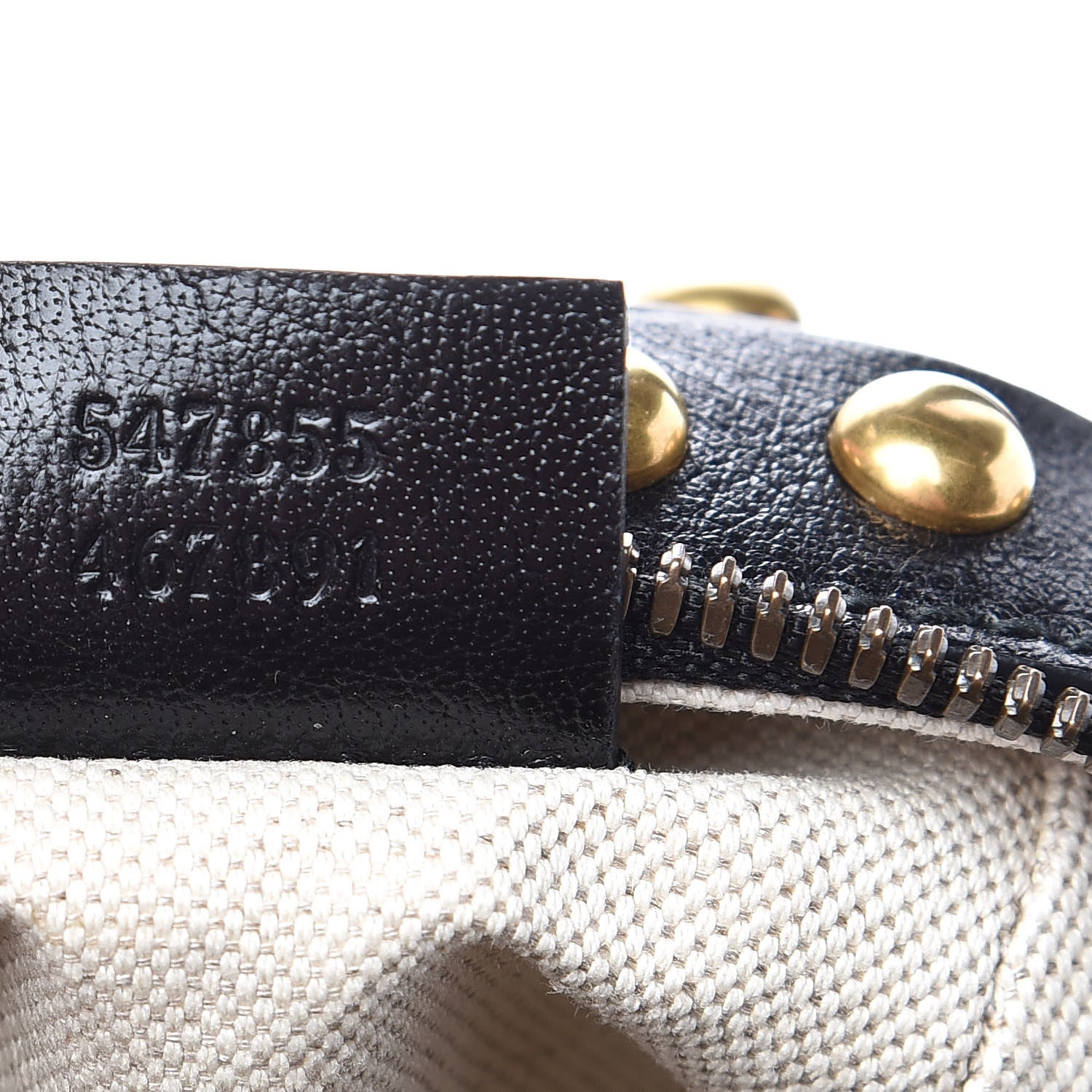 Gucci Calfskin Studded Mini Tifosa Baseball Shaped Shoulder Bag Black 7 of 10