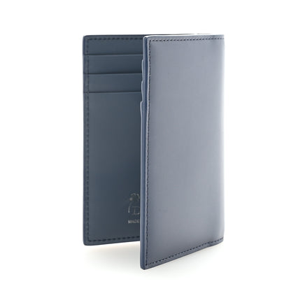 Christian Dior Calfskin Cover Bi-Fold Card Holder Blue White 3 of 8