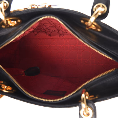 Christian Dior Lambskin Cannage Medium Lady Dior Black 5 of 13