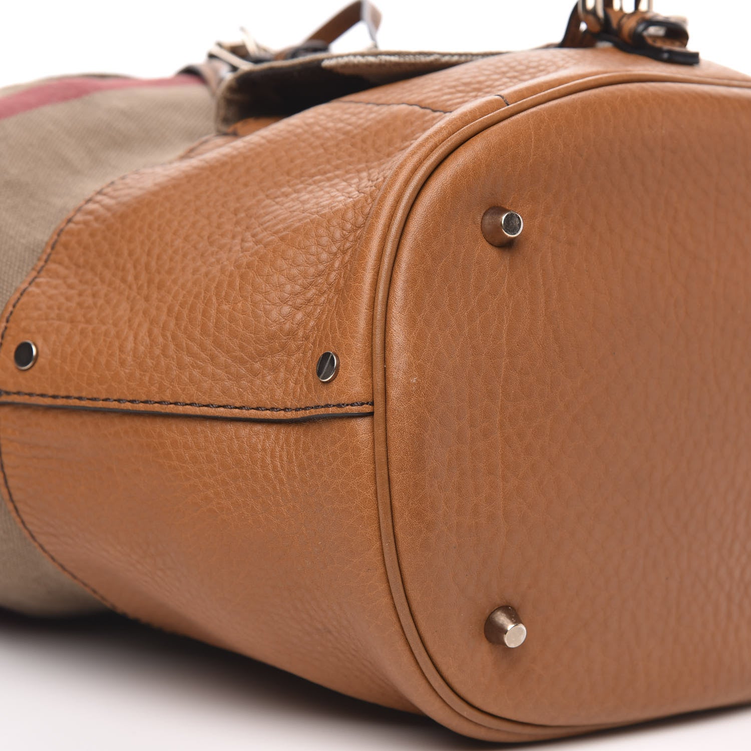 Burberry Canvas Mega Check Medium Kelshall Traveller Hobo Saddle Brown 8 of 12