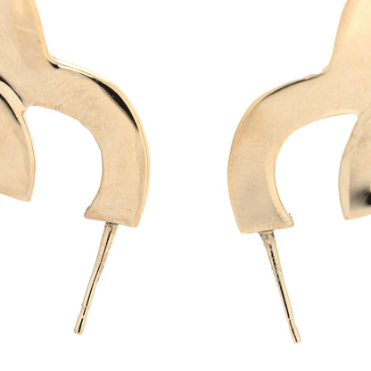 Chanel Metal CC Heart Coco In Love Hoop Earrings Gold 3 of 4
