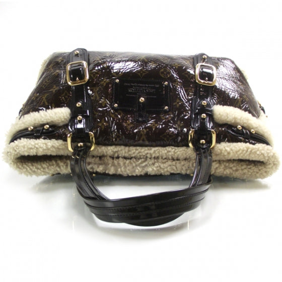 Louis Vuitton Patent Monogram Shearling Sac Thunder 5 of 13