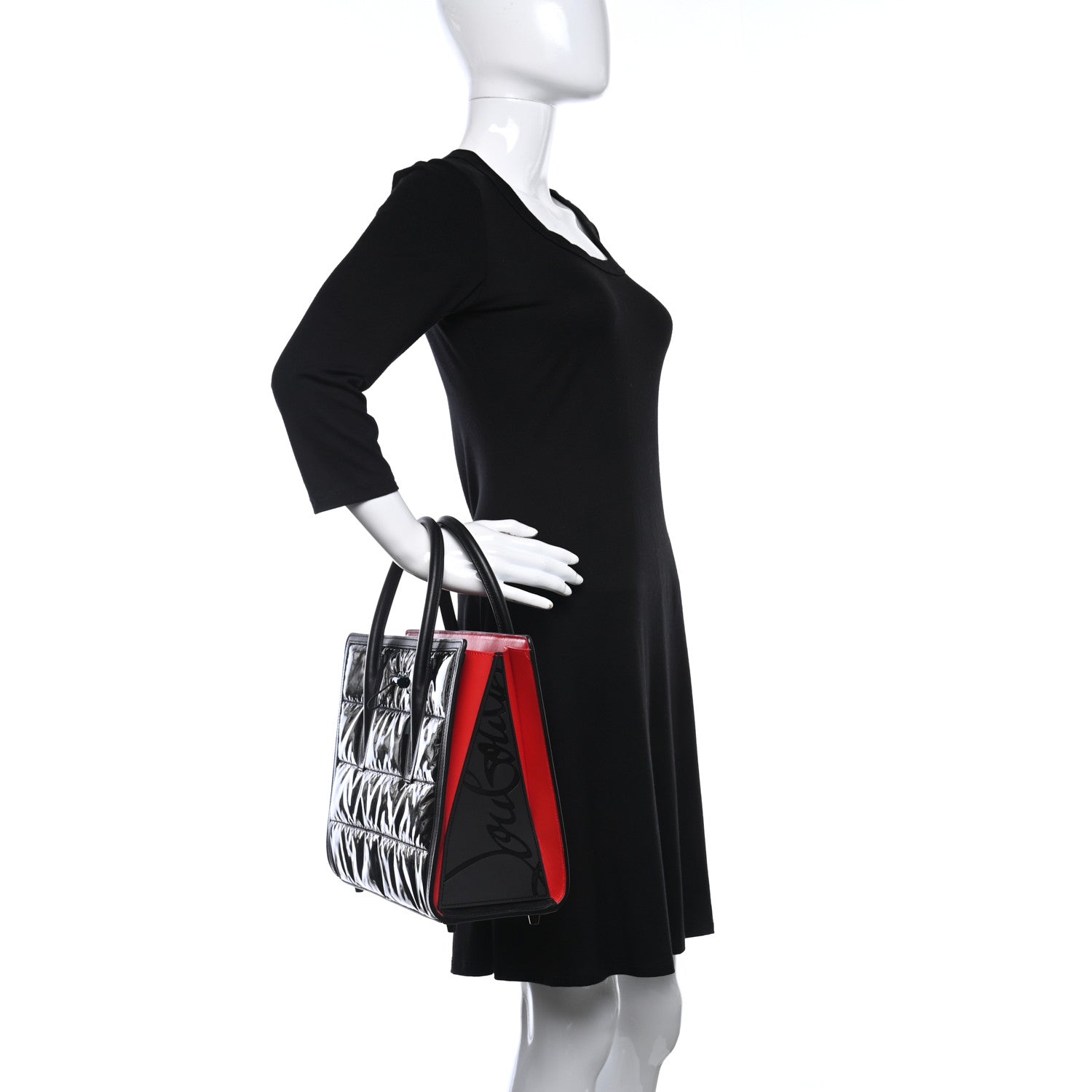 Christian Louboutin Patent Puffy Medium Paloma Black 2 of 9