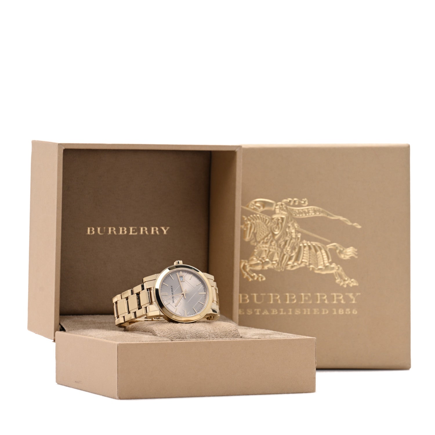 Burberry Stainless Steel 34mm The City Quartz Watch Champagne BU9134 5 of 5