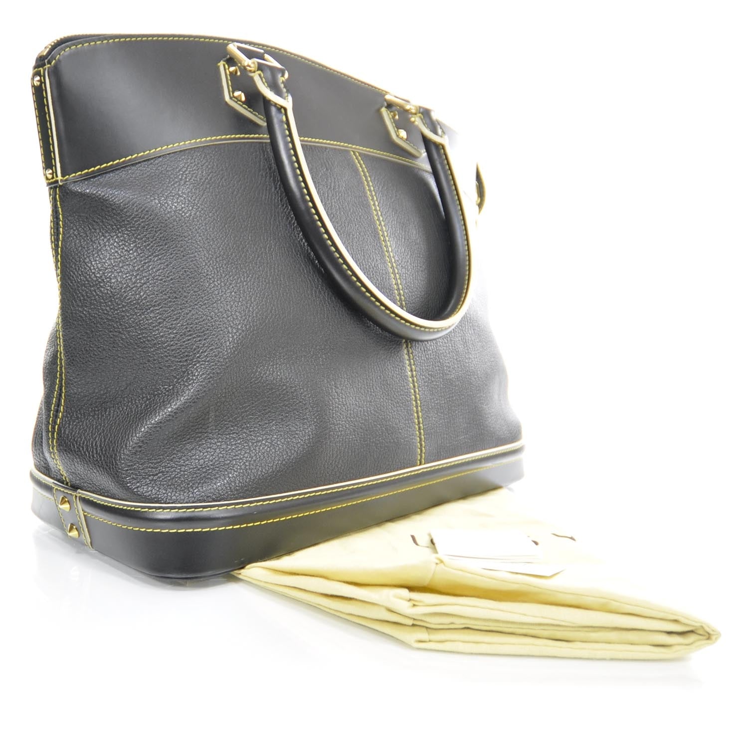 Louis Vuitton Suhali Lockit MM Black 3 of 9