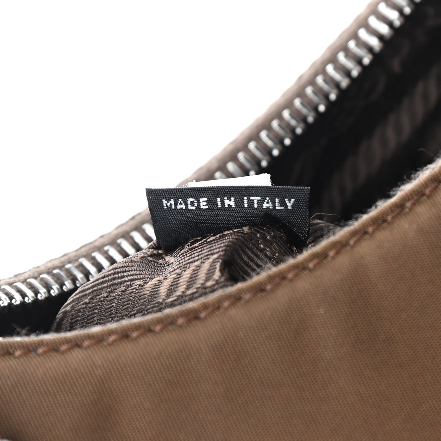 Prada Tessuto Nylon Saffiano Re-Edition 2005 Shoulder Bag Cacao 9 of 11